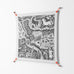 Flight Of Fancy 3 - Work On Wall - Diana Catchpole - Orange - 90 x 90 cm