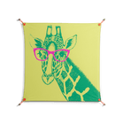 Wise Giraffe - Work On Wall - Amy Suther - Orange - 90 x 90 cm