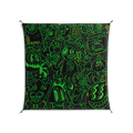 Wottosque Green - Work On Wall - Craig Watkins - Black - 140 x 140 cm
