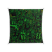 Wottosque Green - Work On Wall - Craig Watkins - Black - 140 x 140 cm