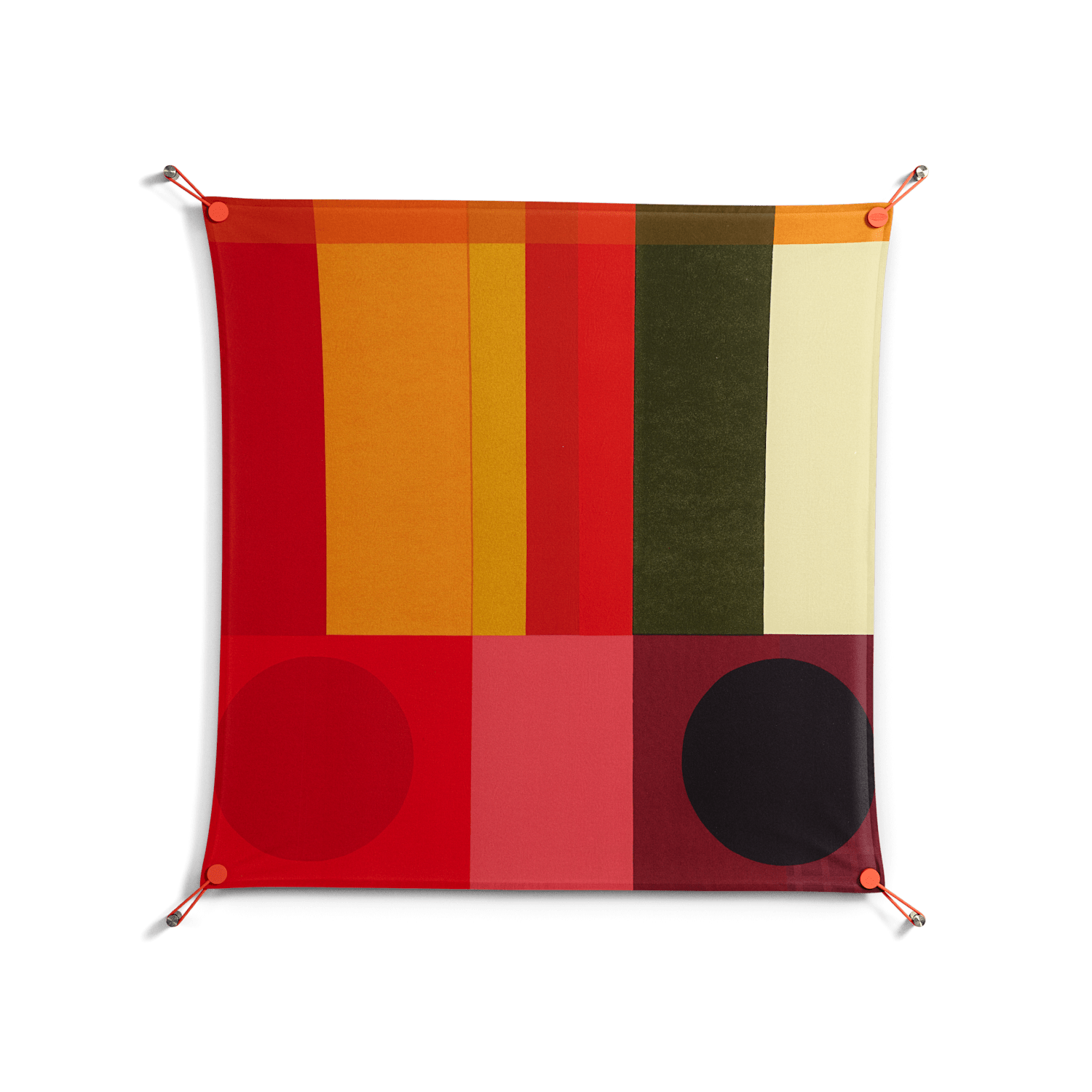 Turnstile - Work On Wall - Rikki Hewitt - Orange - 90 x 90 cm