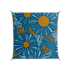 Bellis Bounty Blue - Work On Wall - Amy Suther - Black - 140 x 140 cm