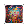 Greatful Meadow - Work On Wall - Nur Rydberg - Silver - 90 x 90 cm