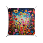 Greatful Meadow - Work On Wall - Nur Rydberg - Silver - 90 x 90 cm