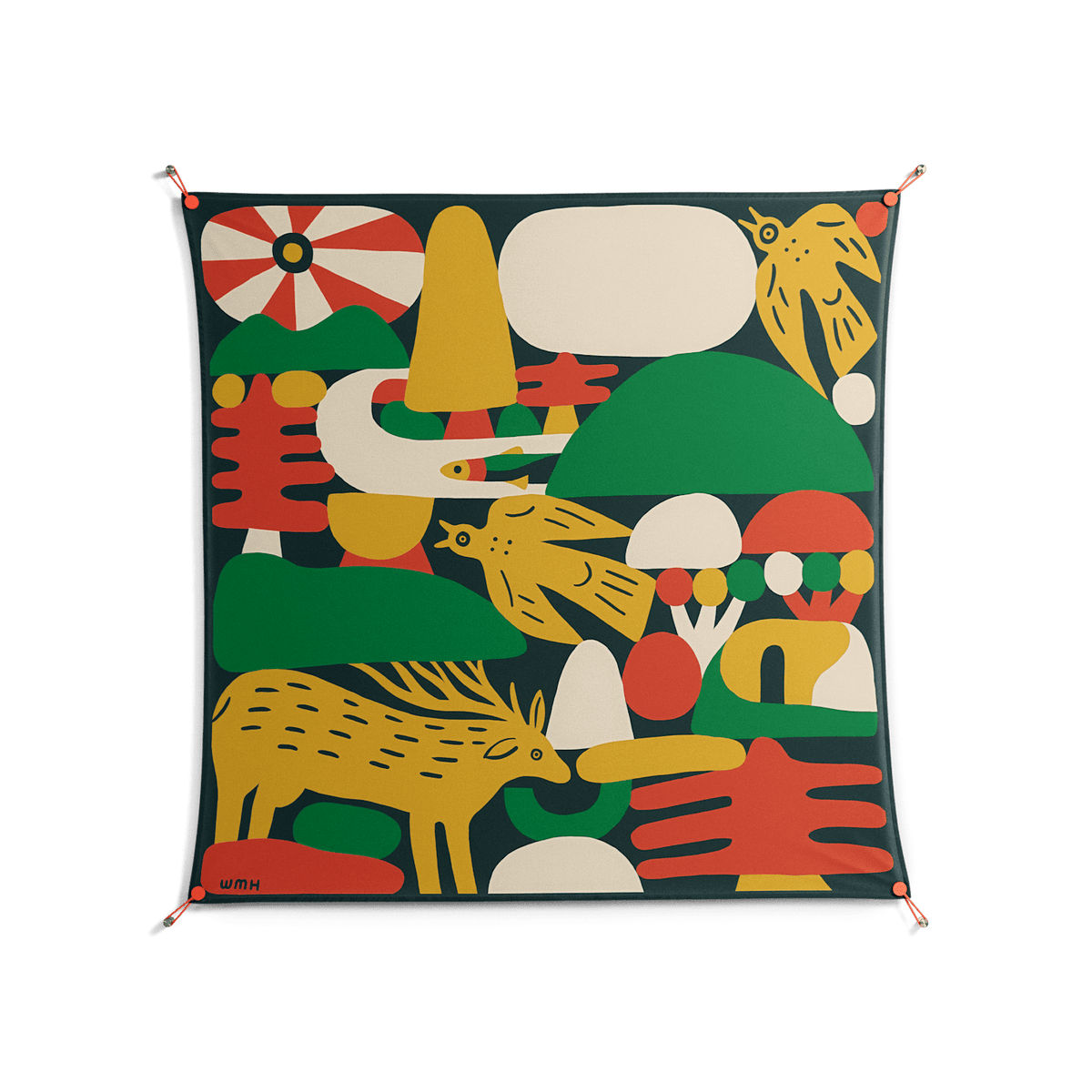 Sierra Midnight - Work On Wall - Wyatt Hersey - Orange - 140 x 140 cm