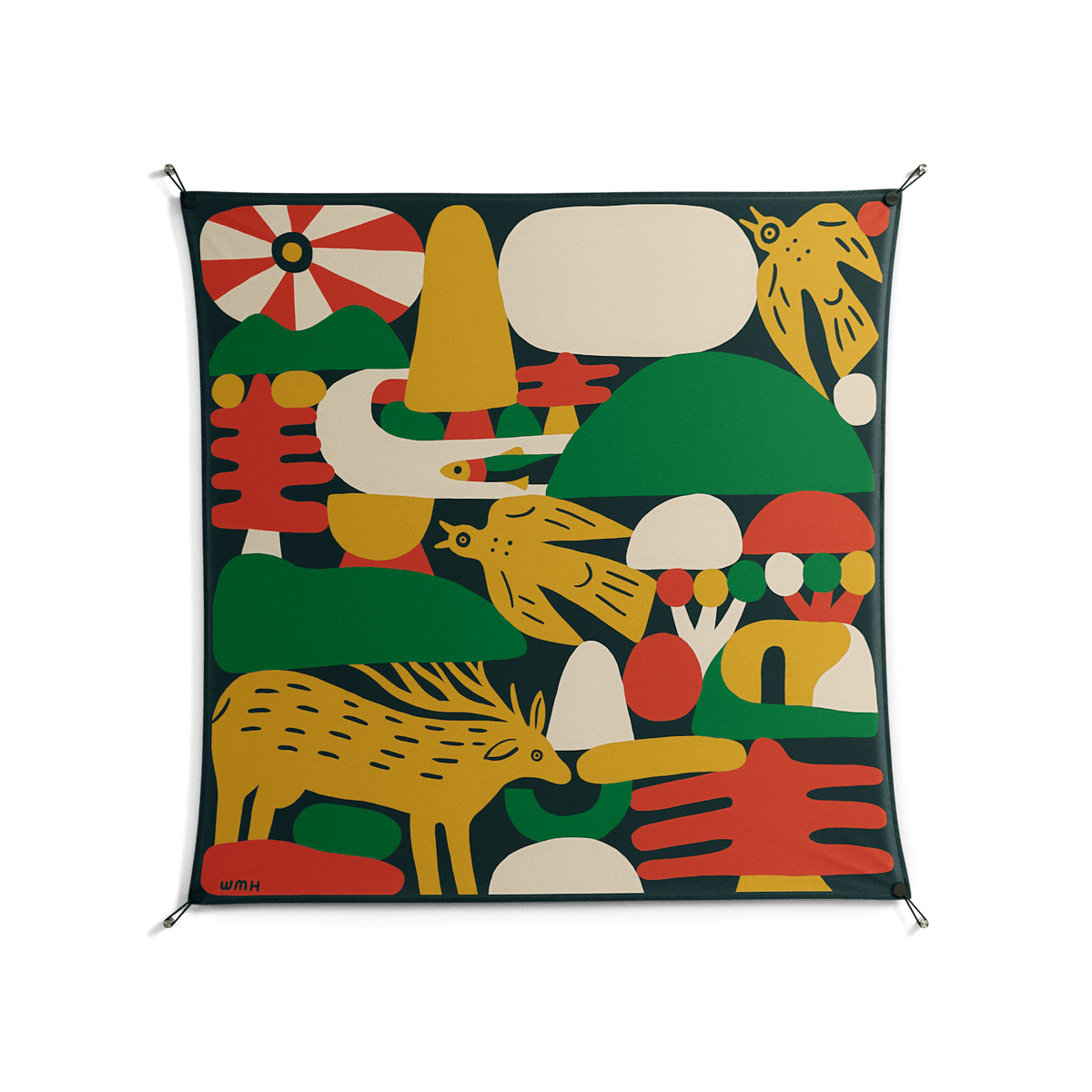 Sierra Midnight - Work On Wall - Wyatt Hersey - Black - 140 x 140 cm