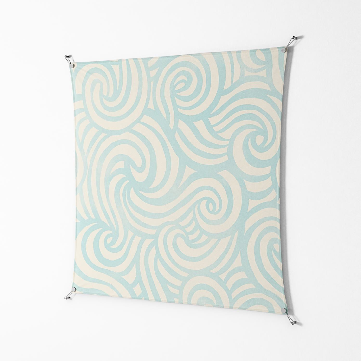 Epic Swirl - Work On Wall - Amy Suther - Silver - 140 x 140 cm