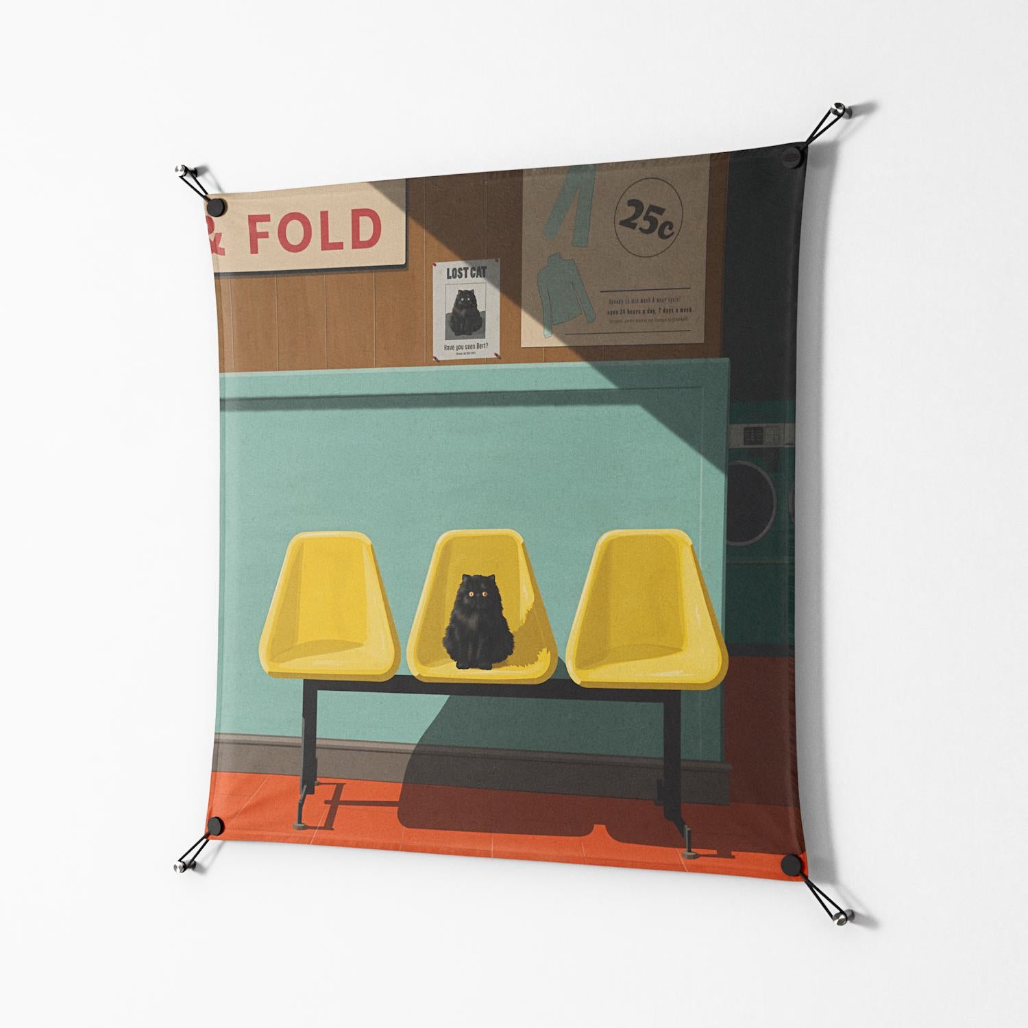 Have You Seen Bert - Work On Wall - Kristin Eriksson - Black - 90 x 90 cm