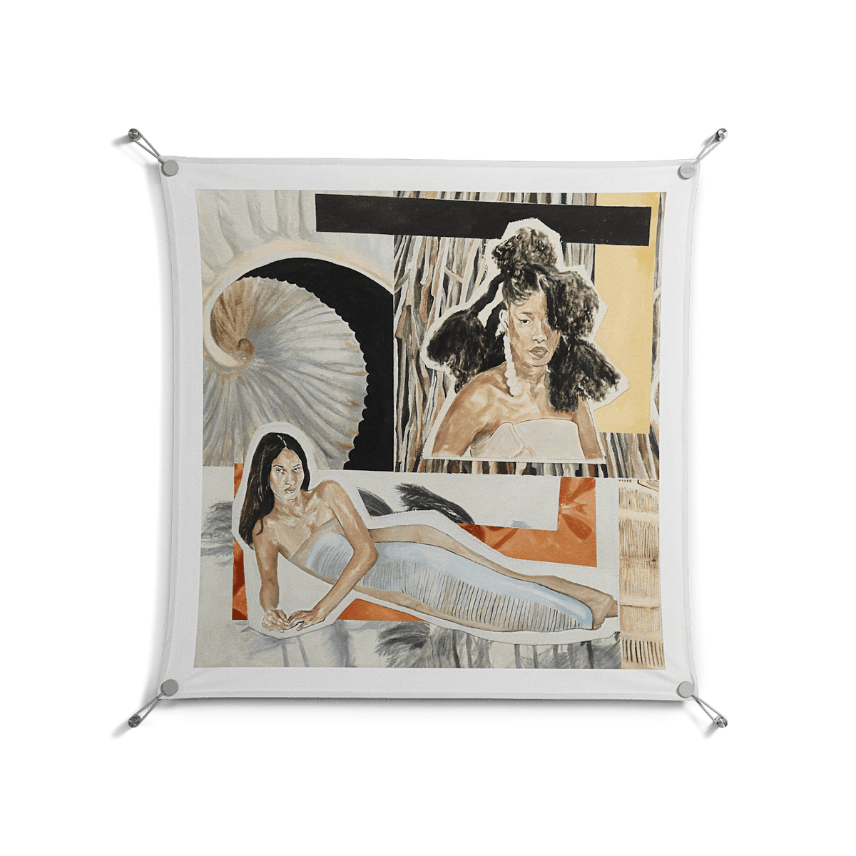Sweet Far Away - Work On Wall - Sophie Goudman - Silver - 90 x 90 cm
