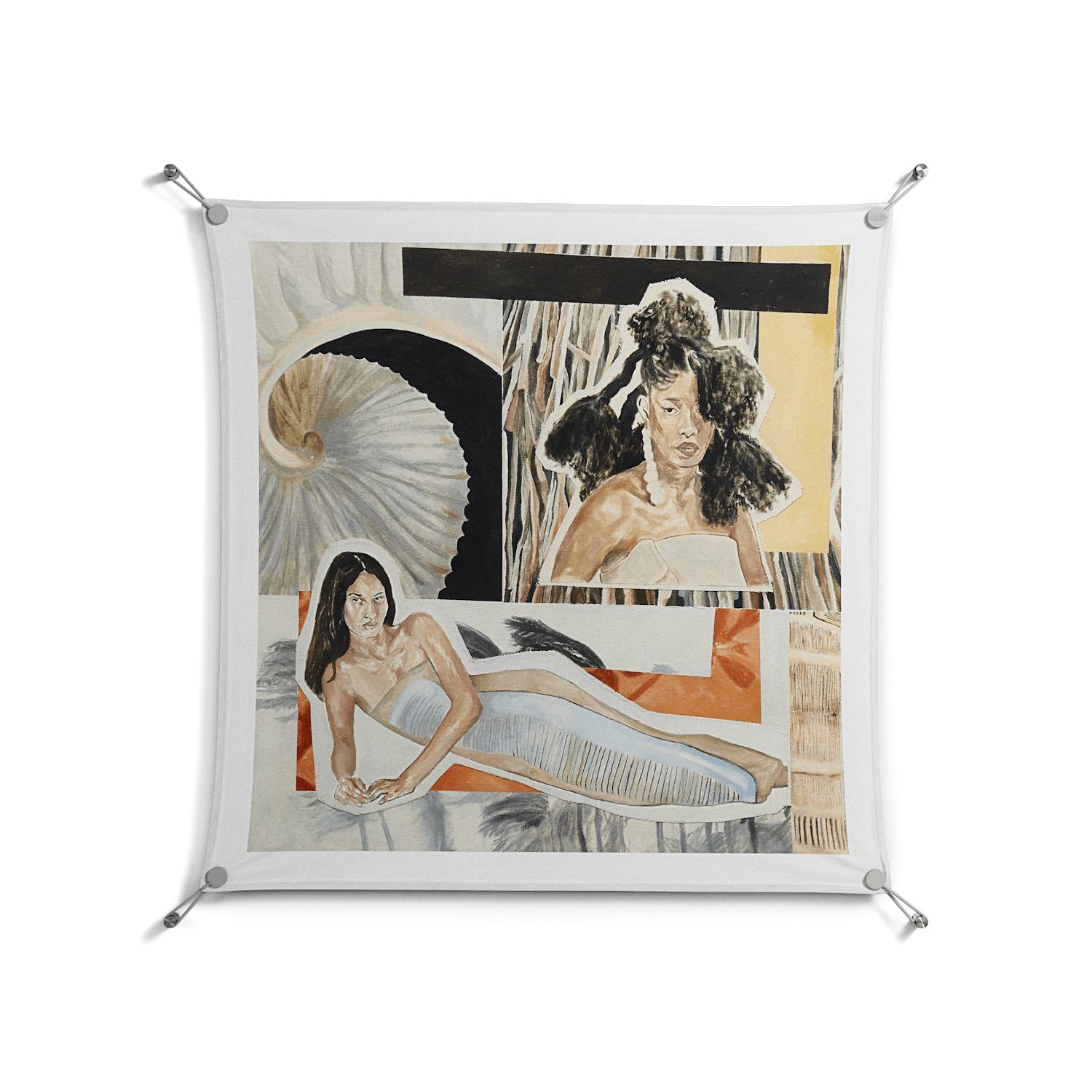 Sweet Far Away - Work On Wall - Sophie Goudman - Silver - 90 x 90 cm