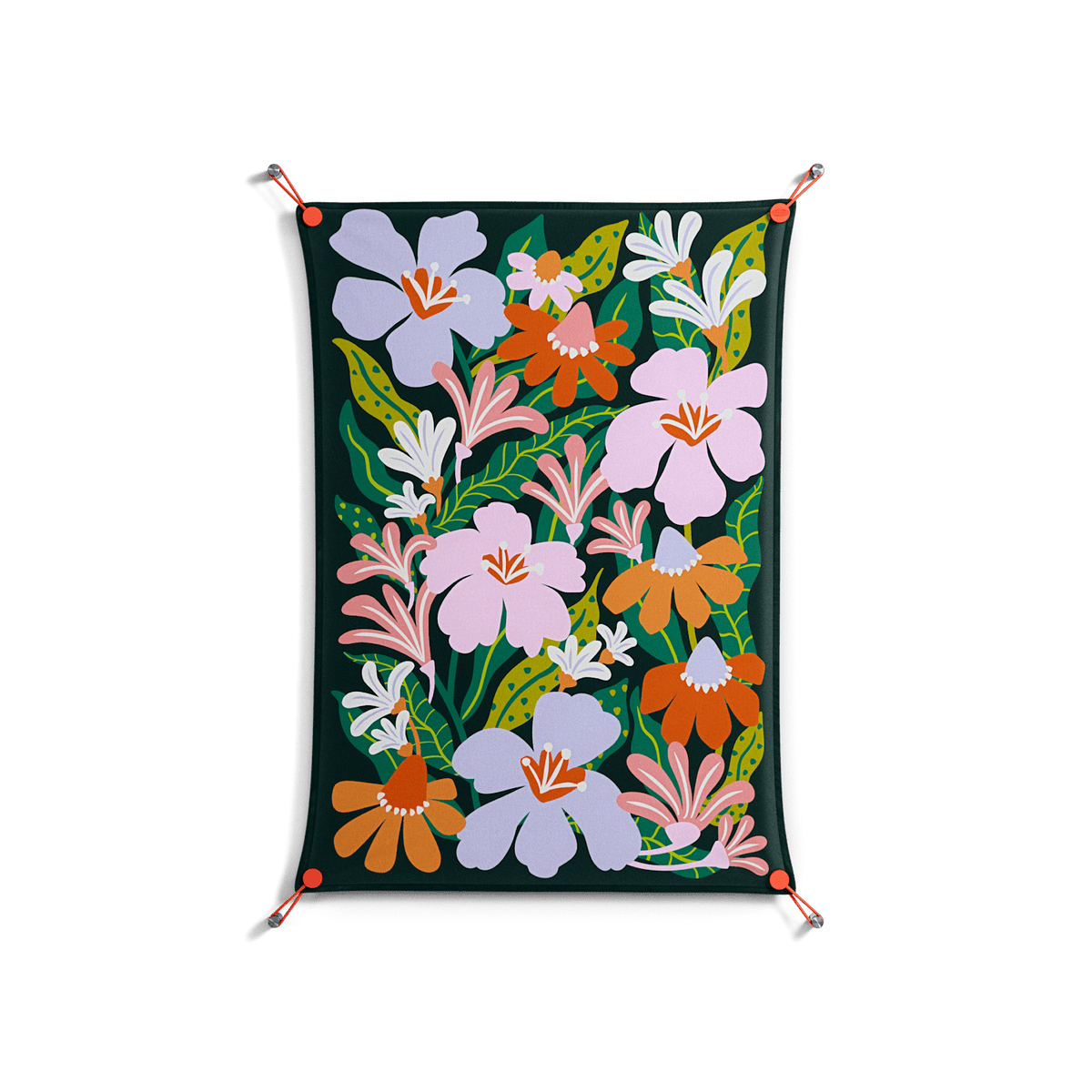 Floral Delight - Work On Wall - Sandra Hutter - Orange - 70 x 100 cm