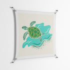 Sea Turtle - Work On Wall - Amy Suther - Silver - 90 x 90 cm