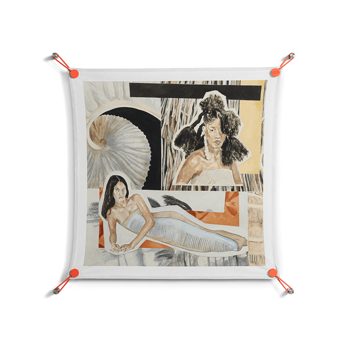 Sweet Far Away - Work On Wall - Sophie Goudman - Orange - 70 x 70 cm