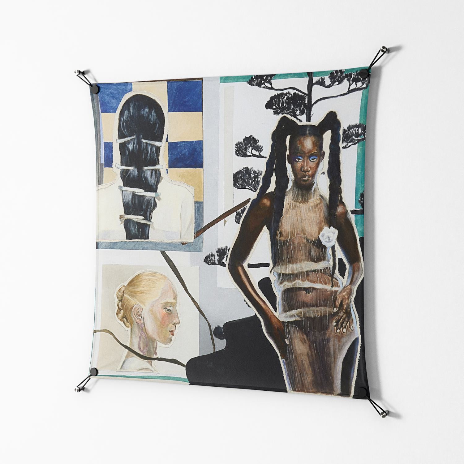 Dreaming With Open Eyes - Work On Wall - Sophie Goudman - Black - 90 x 90 cm