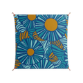 Bellis Bounty Blue - Work On Wall - Amy Suther - Orange - 140 x 140 cm