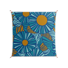 Bellis Bounty Blue - Work On Wall - Amy Suther - Orange - 140 x 140 cm