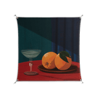 Bubbles & Oranges - Work On Wall - Kristin Eriksson - Silver - 140 x 140 cm