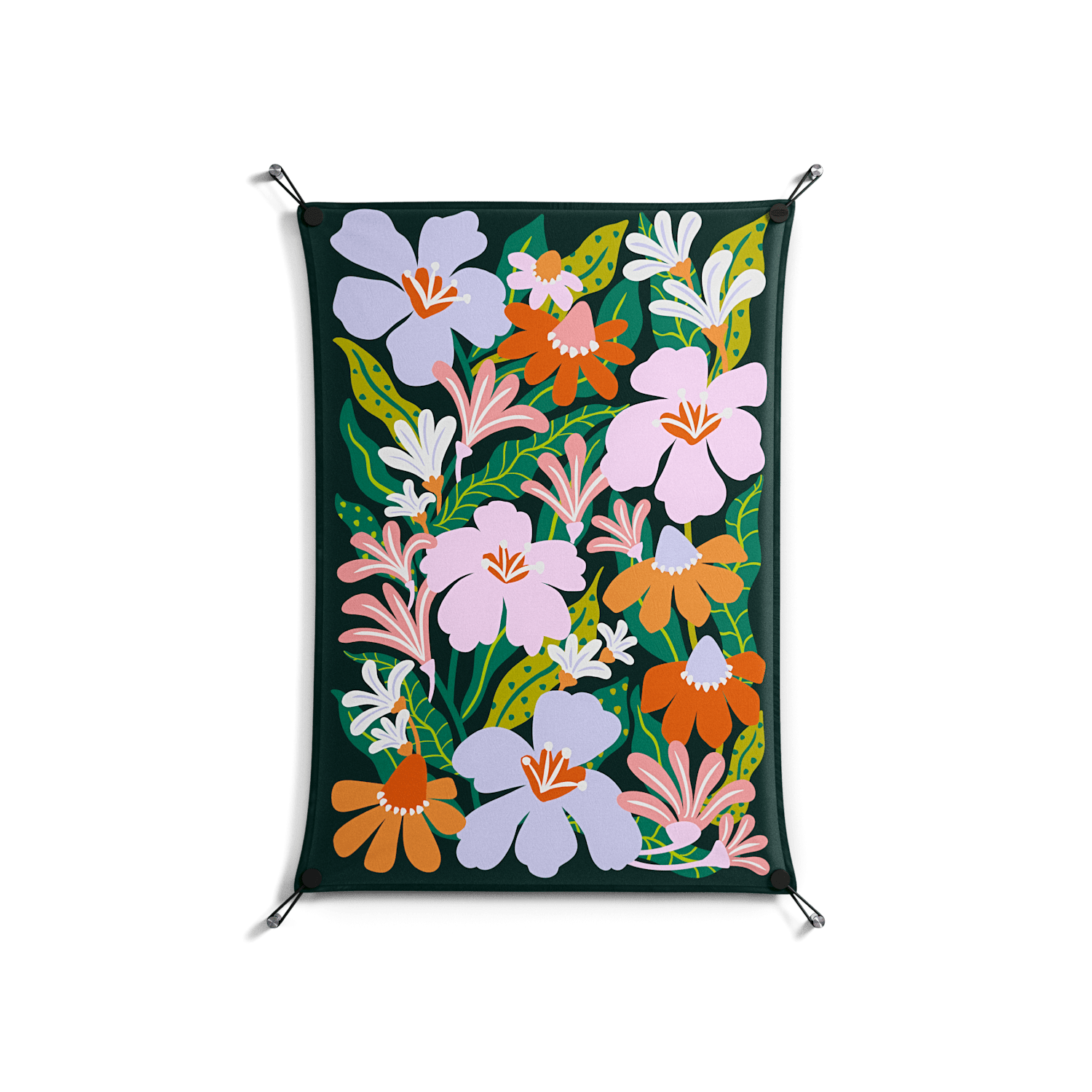 Floral Delight - Work On Wall - Sandra Hutter - Black - 70 x 100 cm