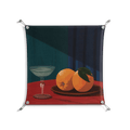 Bubbles & Oranges - Work On Wall - Kristin Eriksson - Silver - 70 x 70 cm