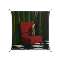 The Man Behind The Curtain - Work On Wall - Kristin Eriksson - Silver - 90 x 90 cm