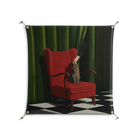 The Man Behind The Curtain - Work On Wall - Kristin Eriksson - Silver - 90 x 90 cm