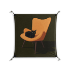 Cat in Chair A - Work On Wall - Kristin Eriksson - Black - 70 x 70 cm