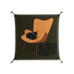 Cat in Chair A - Work On Wall - Kristin Eriksson - Black - 70 x 70 cm