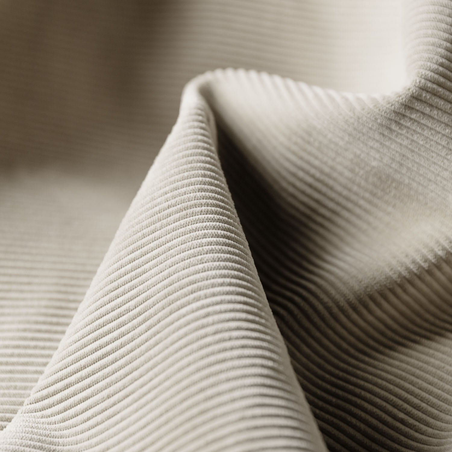 LUNA - 5 Seat corner sofa - Right - Corduroy Off-White