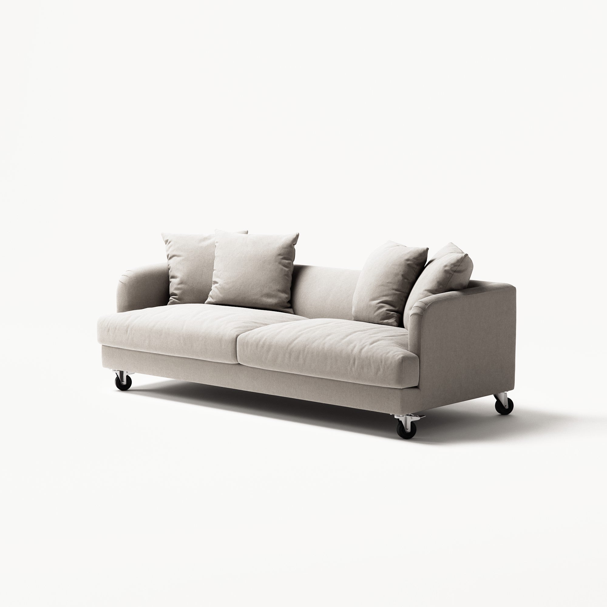 Harvey - 3 Seat - Micro Chenille Grey Cream