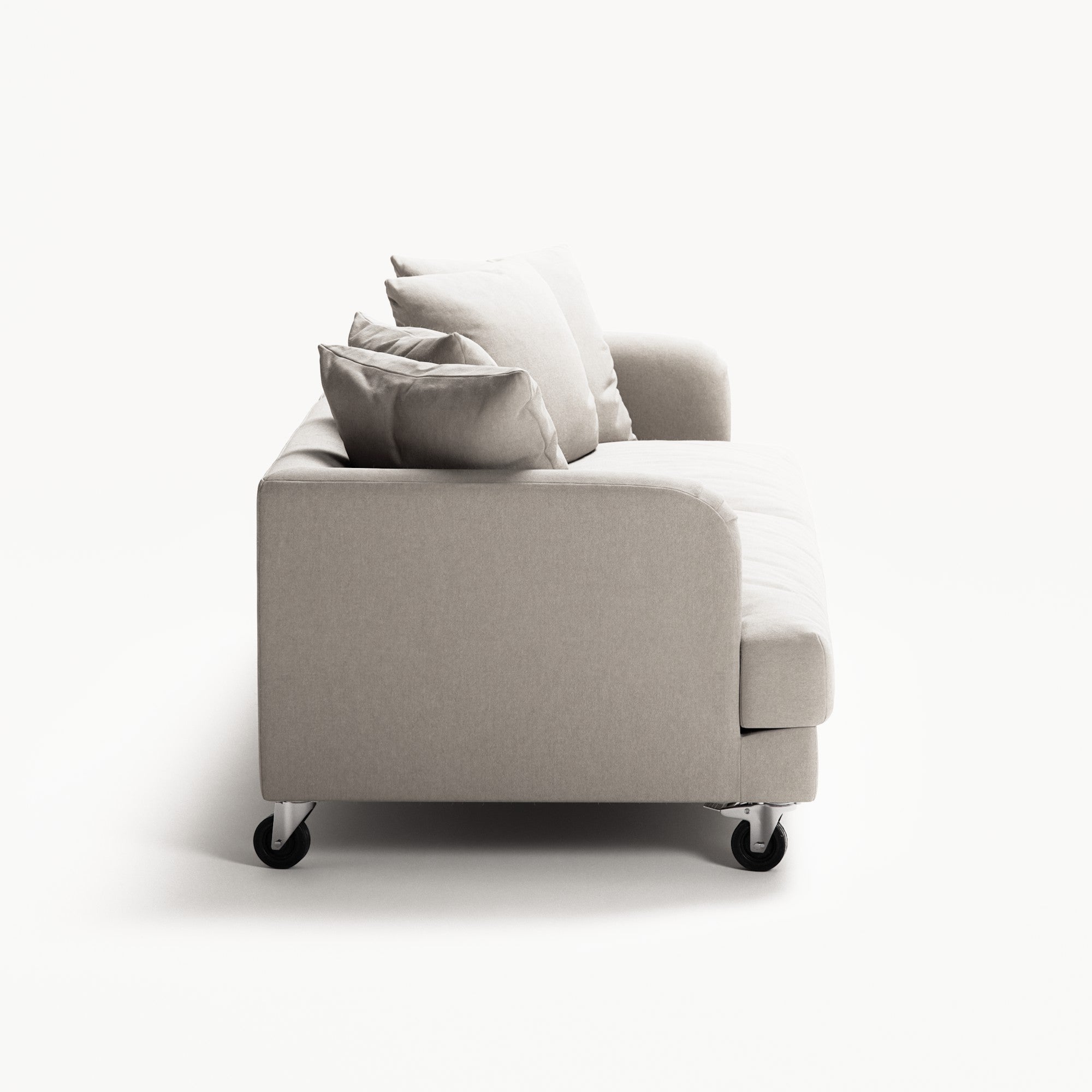 Harvey - 3 Seat - Micro Chenille Grey Cream