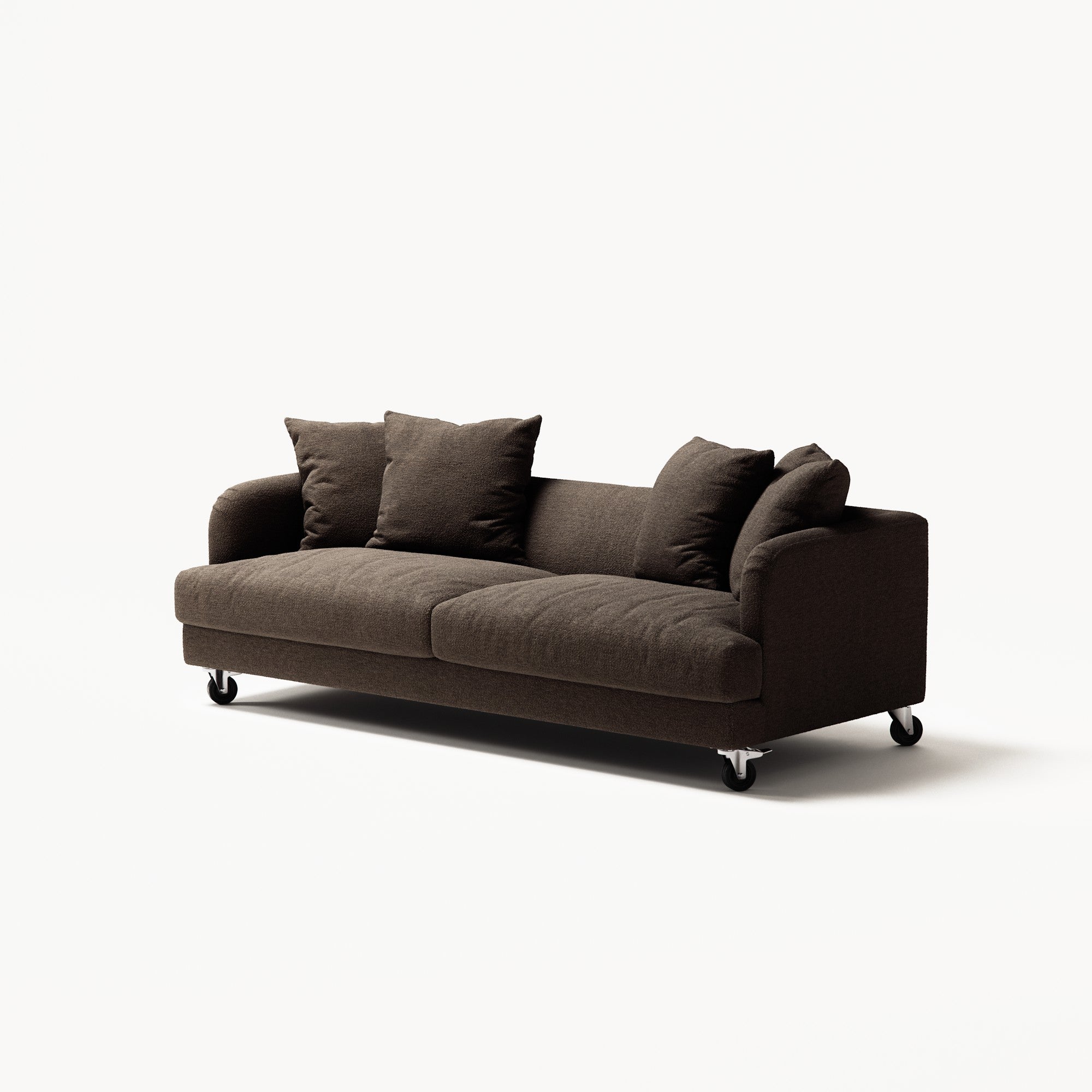 Harvey - 3 Seat - Glint Bouclé Dark Brown