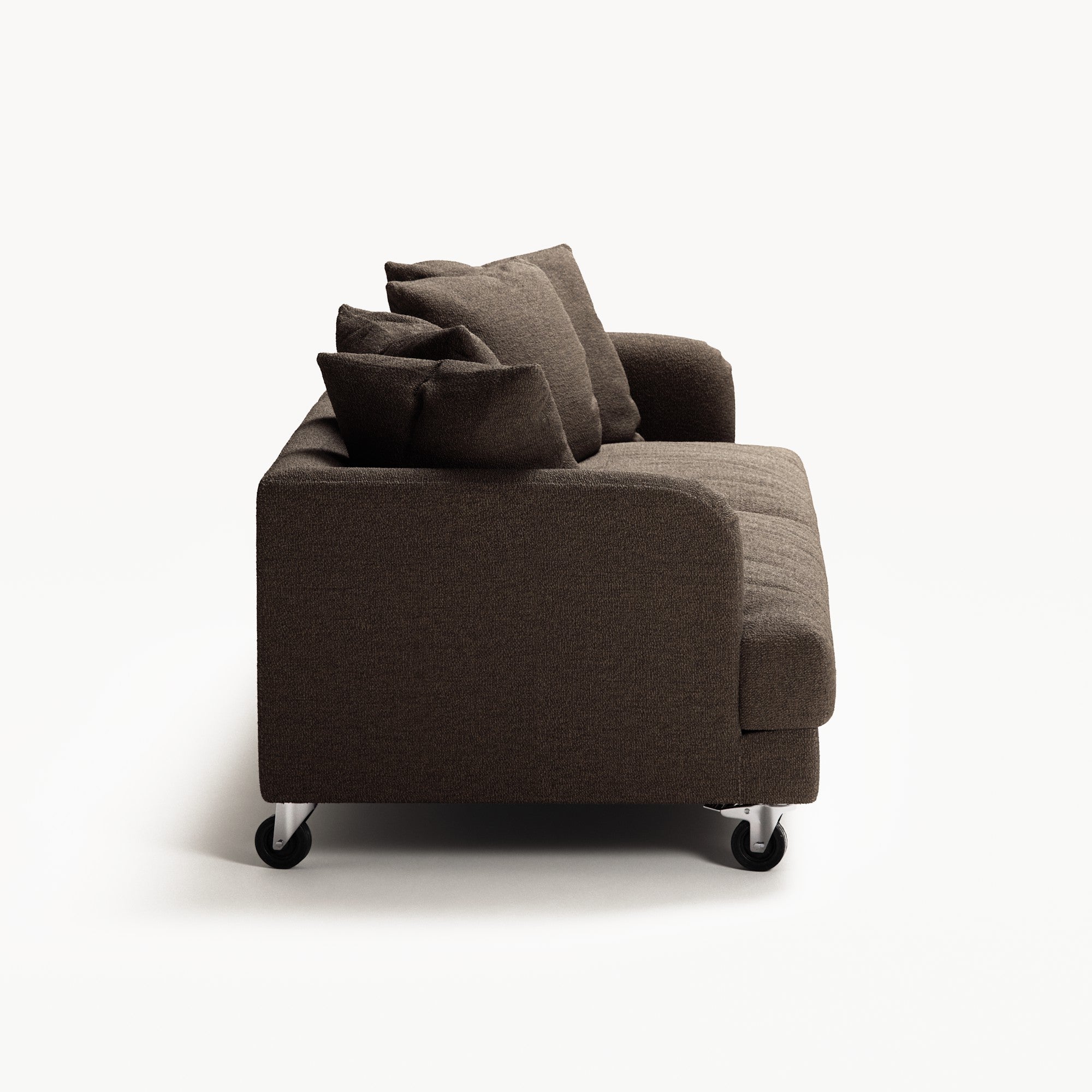 Harvey - 3 Seat - Glint Bouclé Dark Brown