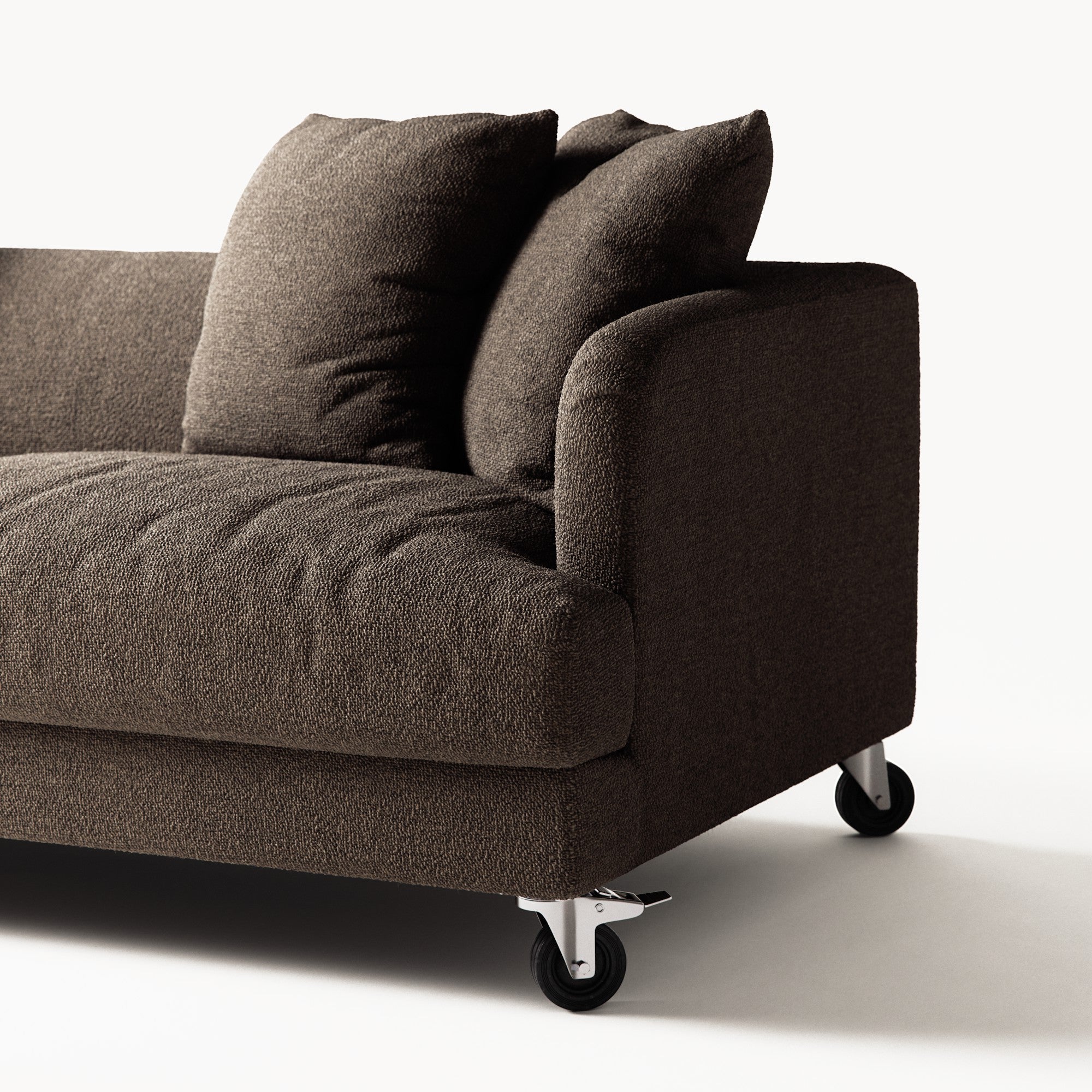 Harvey - 3 Seat - Glint Bouclé Dark Brown