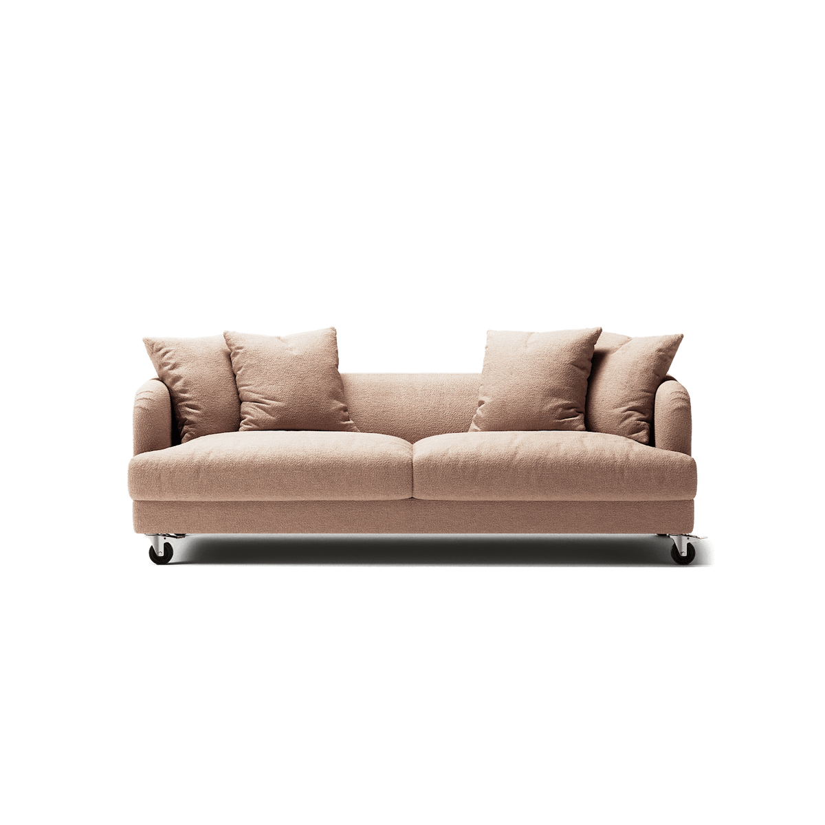 Harvey - 3 Seat - Glint Bouclé Chalk Pink