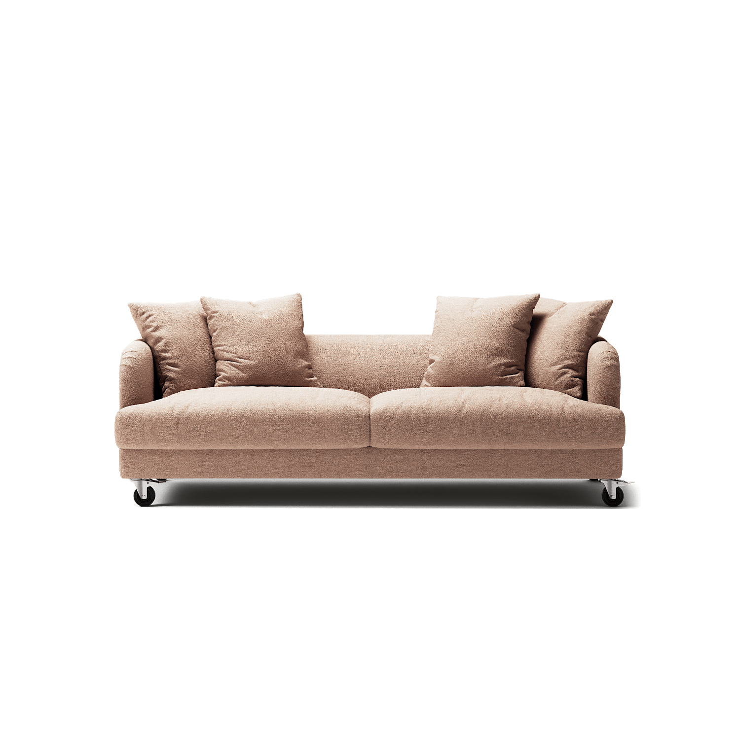 Harvey - 3 Seat - Glint Bouclé Chalk Pink