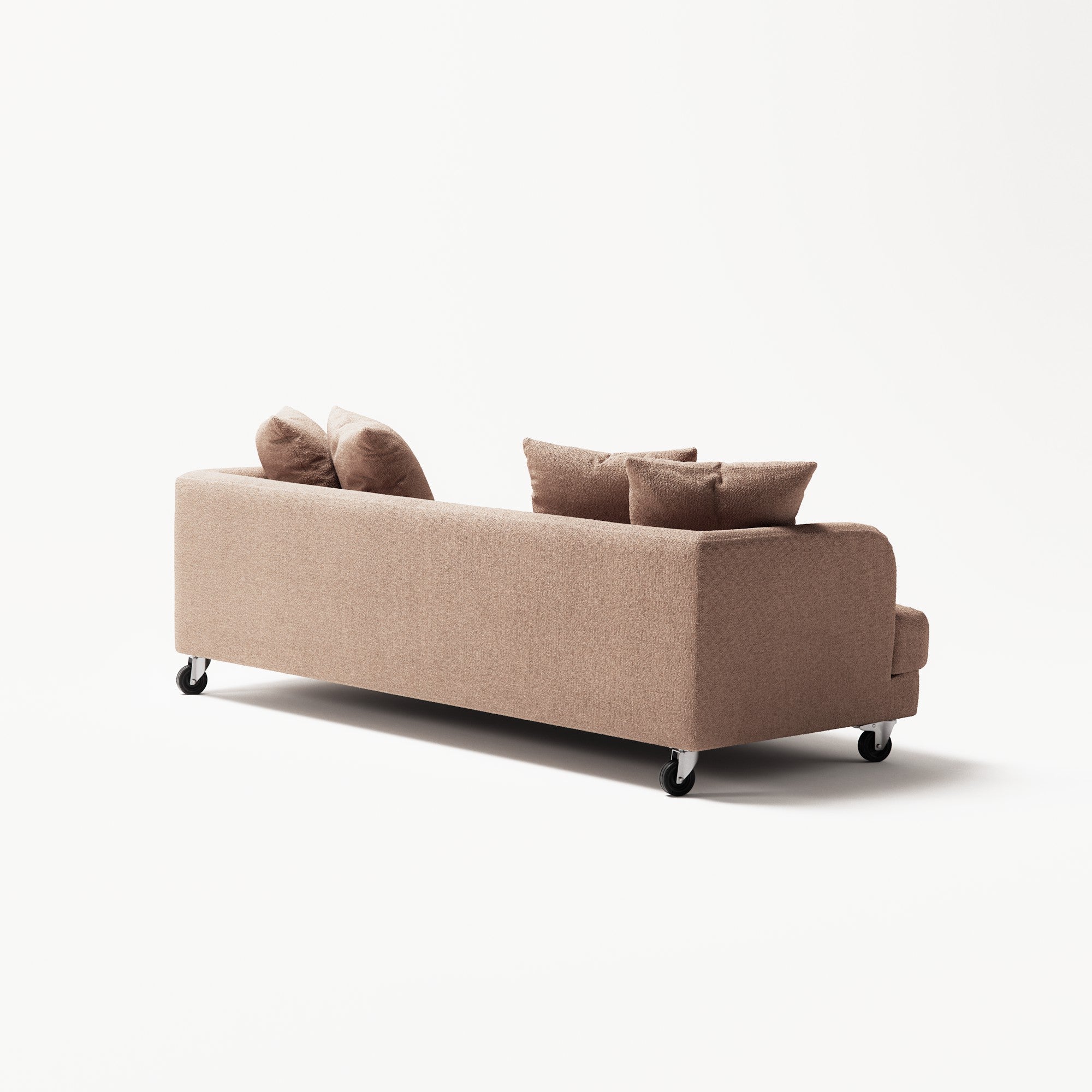 Harvey - 3 Seat - Glint Bouclé Chalk Pink