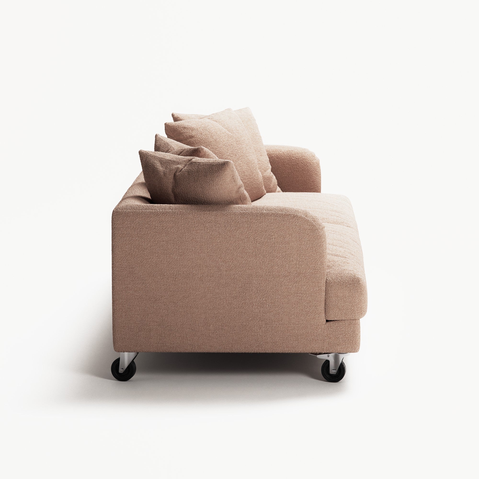 Harvey - 3 Seat - Glint Bouclé Chalk Pink