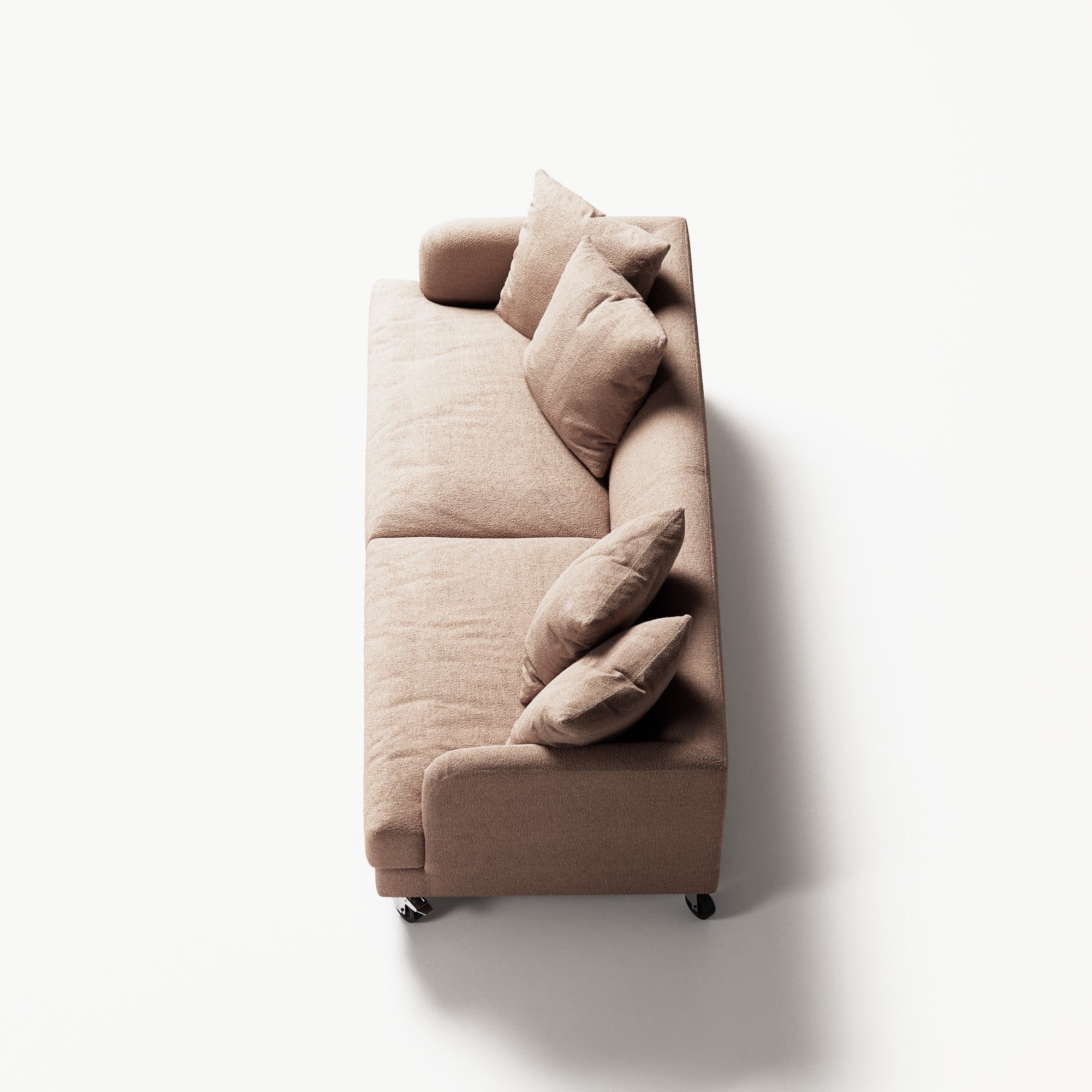 Harvey - 3 Seat - Glint Bouclé Chalk Pink