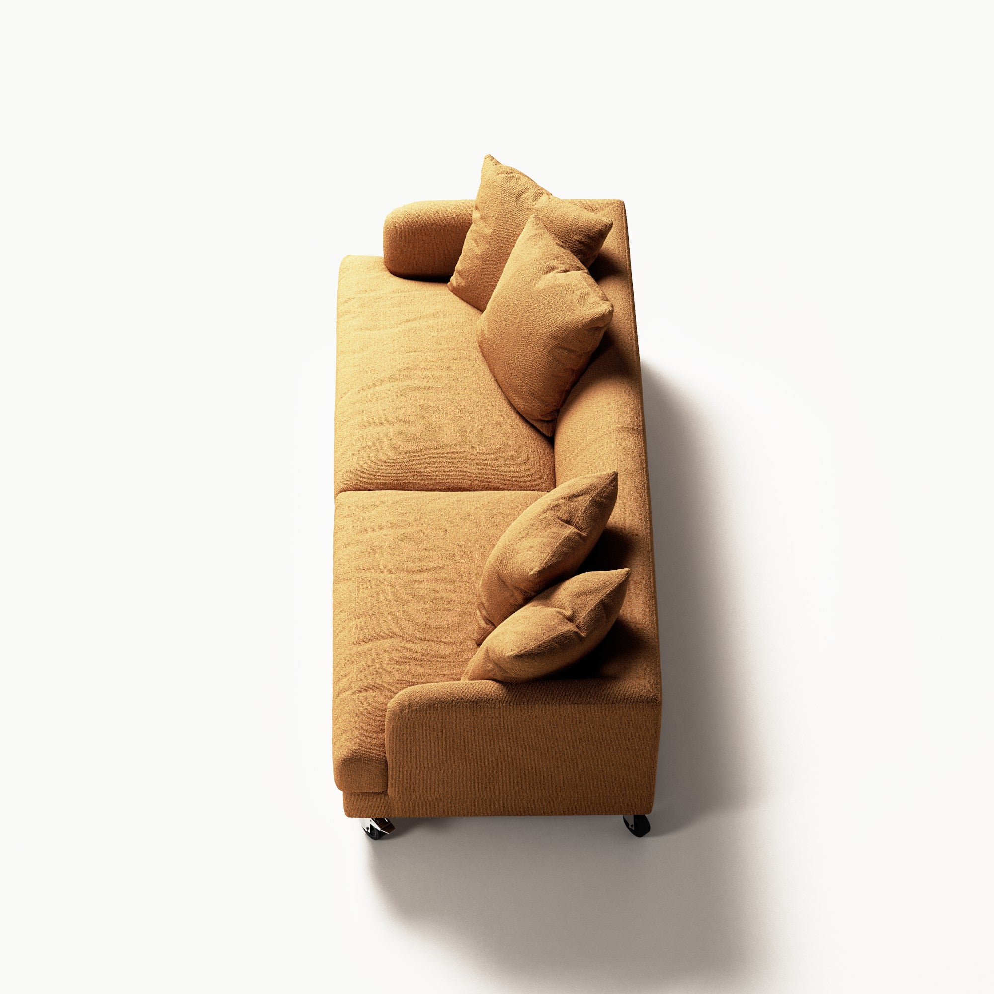 Harvey - 3 Seat - Textured Chenille Golden Amber