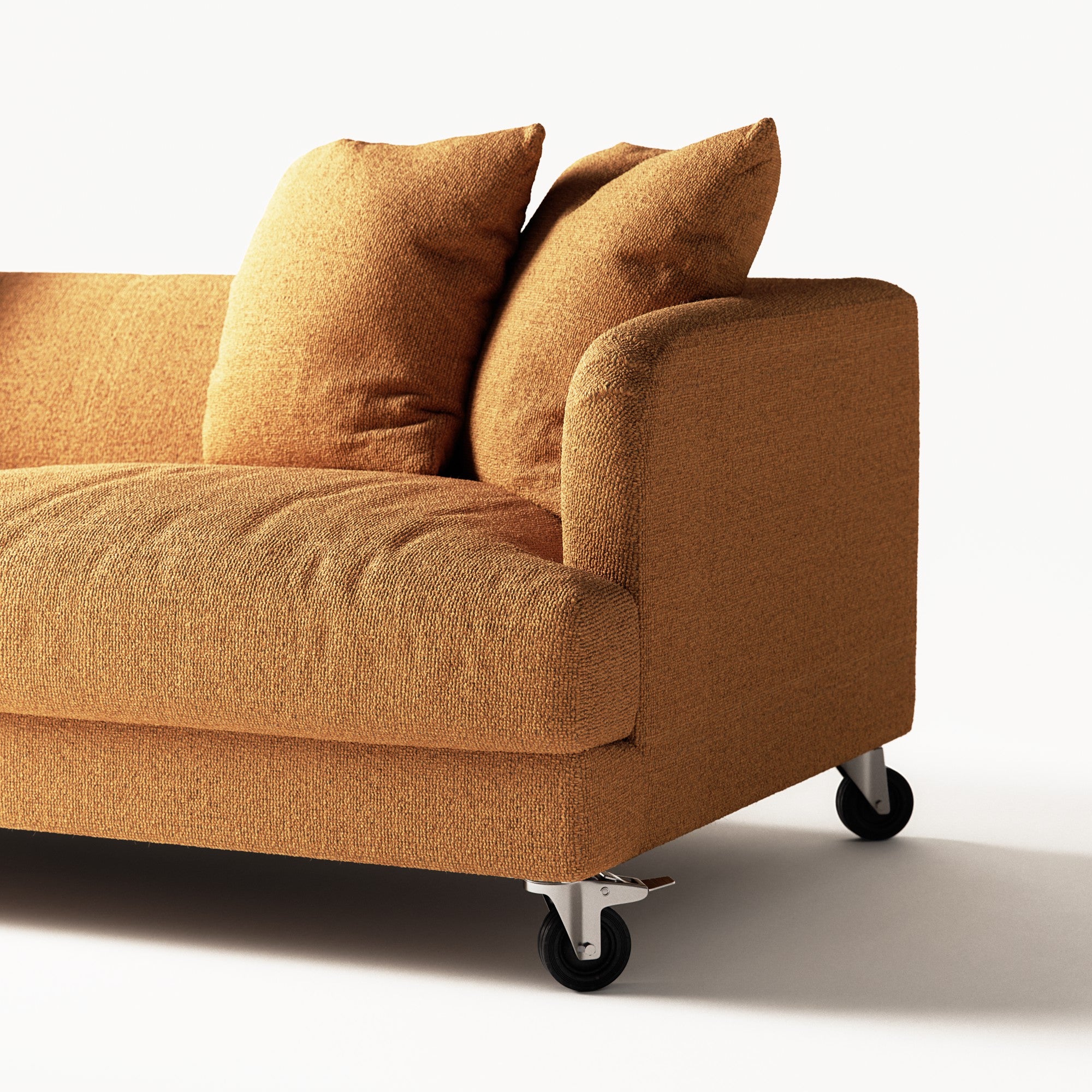 Harvey - 3 Seat - Textured Chenille Golden Amber