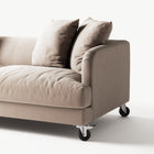 Harvey - 3 Seat - Soft Matte Velvet Warm Beige