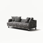Harvey - 3 Seat - Chenille Jacquard Zebra Black White