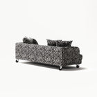 Harvey - 3 Seat - Chenille Jacquard Zebra Black White