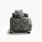 Harvey - 3 Seat - Chenille Jacquard Zebra Black White