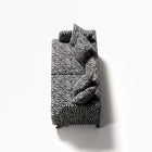 Harvey - 3 Seat - Chenille Jacquard Zebra Black White