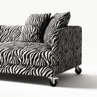 Harvey - 3 Seat - Chenille Jacquard Zebra Black White