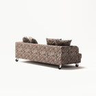 Harvey - 3 Seat - Chenille Jacquard Zebra Brown White