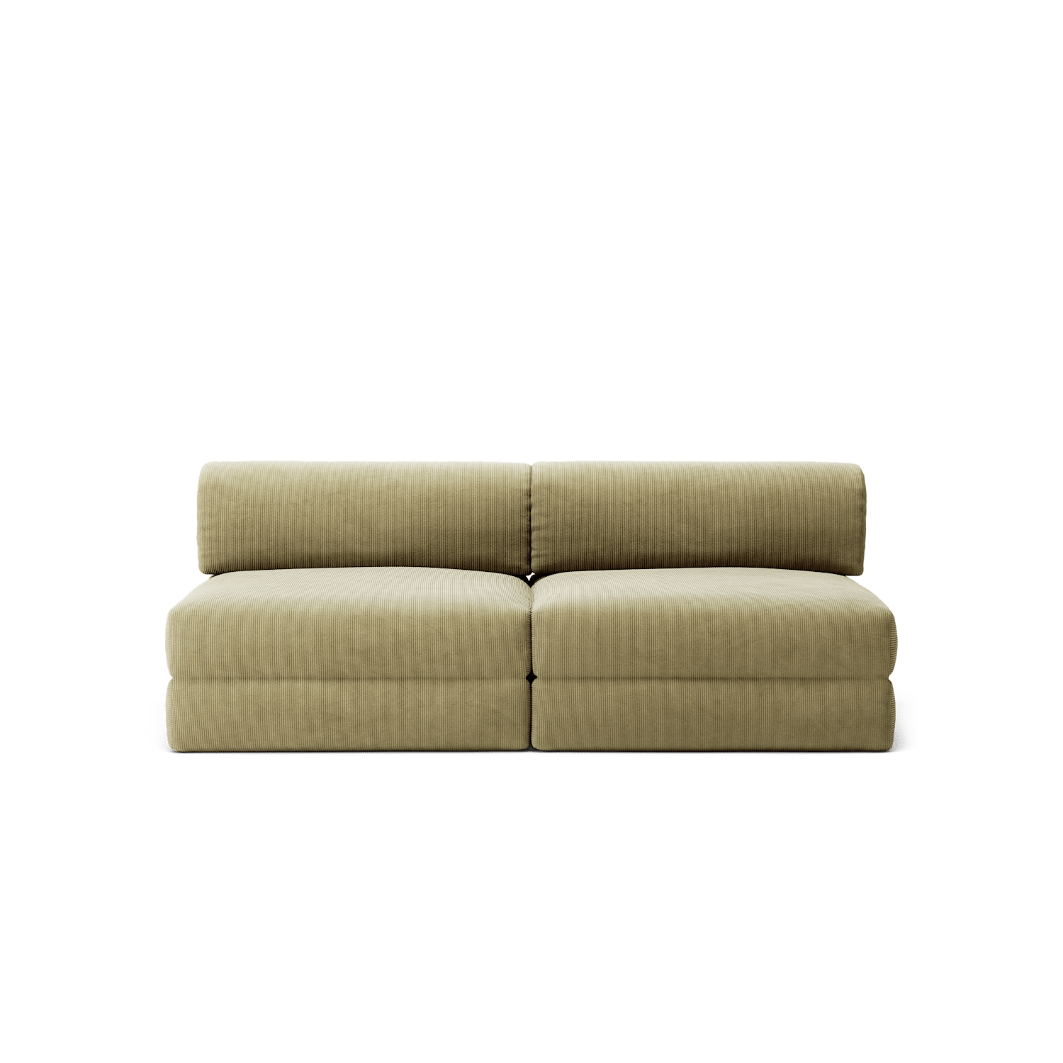 LUNA - 2 Seater Lounge - Corduroy Lime