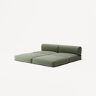 LUNA - 2 Seater Lounge - Corduroy Moss Green