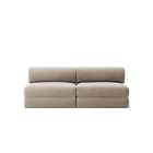 LUNA - 2 Seater Lounge - Corduroy Pale Beige